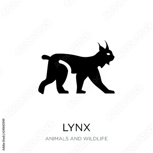 lynx icon vector on white background, lynx trendy filled icons f
