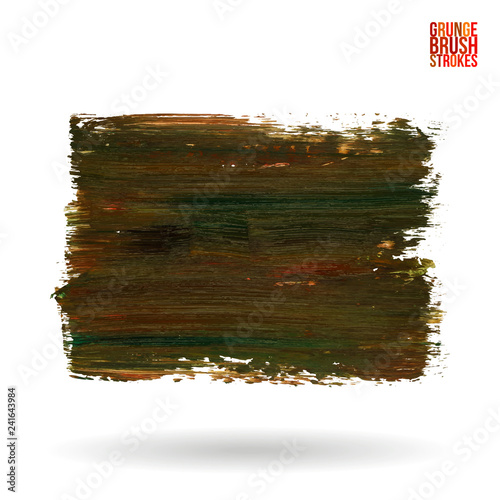 Brush stroke and texture. Grunge vector abstract hand - painted element. Underline and border design.
