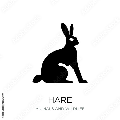 hare icon vector on white background, hare trendy filled icons f
