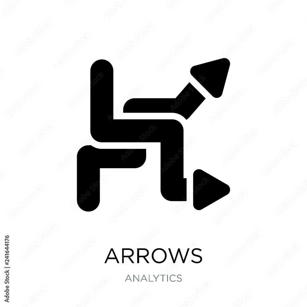 arrows icon vector on white background, arrows trendy filled ico arrows icon vector on white background, arrows trendy filled ico