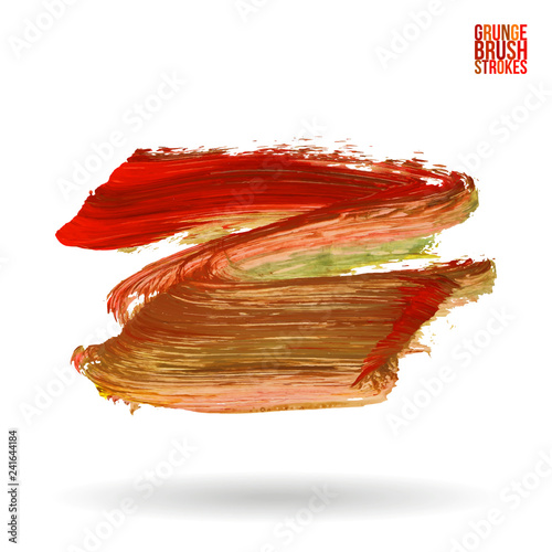Brush stroke and texture. Grunge vector abstract hand - painted element. Underline and border design.