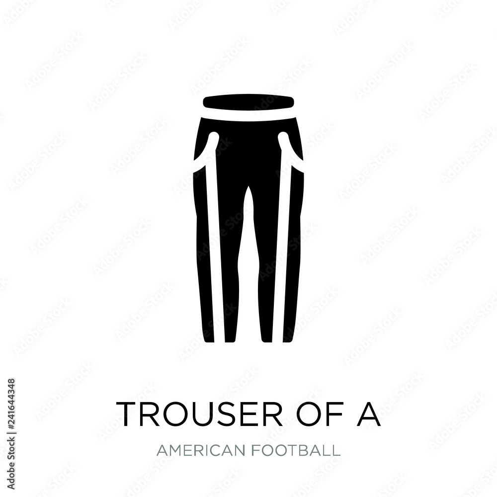 trouser of a football player icon vector on white background, tr