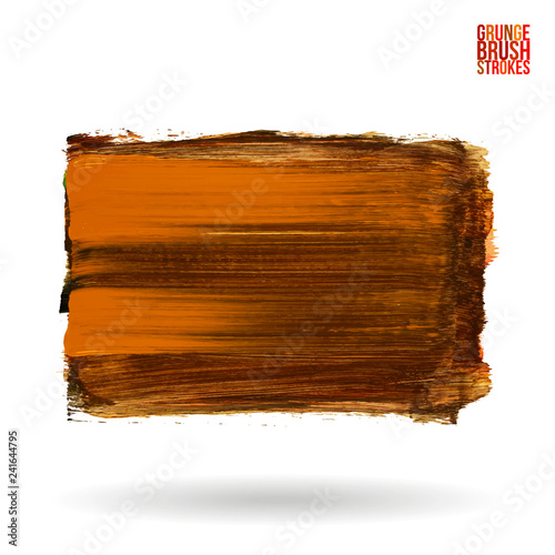 Brush stroke and texture. Grunge vector abstract hand - painted element. Underline and border design.