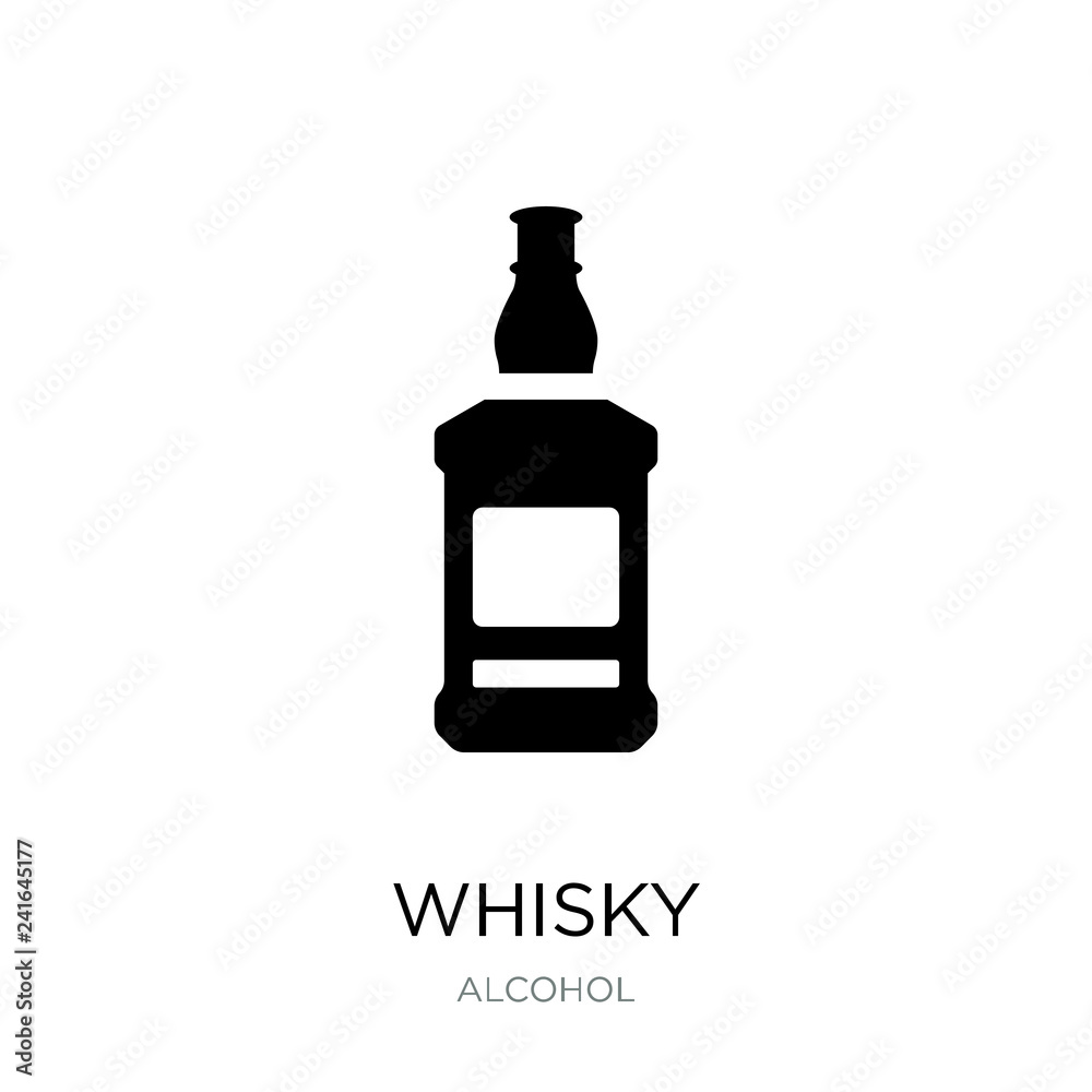 whisky icon vector on white background, whisky trendy filled ico whisky icon vector on white background, whisky trendy filled ico