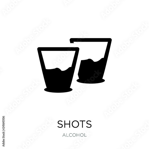 shots icon vector on white background, shots trendy filled icons