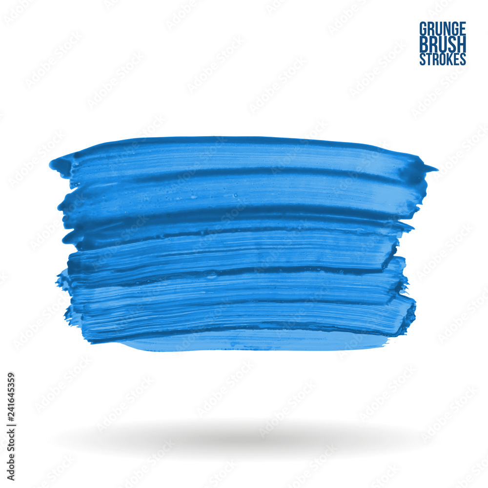Blue brush stroke and texture. Grunge vector abstract hand - painted element. Underline and border design. Blue brush stroke and texture. Grunge vector abstract hand - painted element. Underline and border design.