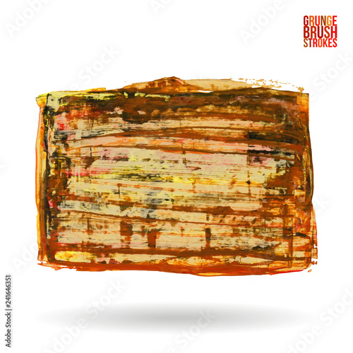 Brush stroke and texture. Grunge vector abstract hand - painted element. Underline and border design.
