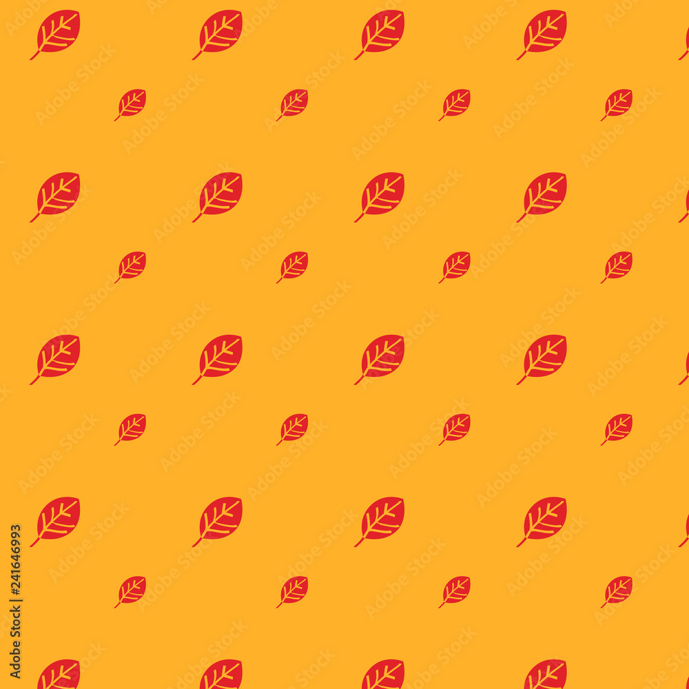 Repetición de hojas en color naranja