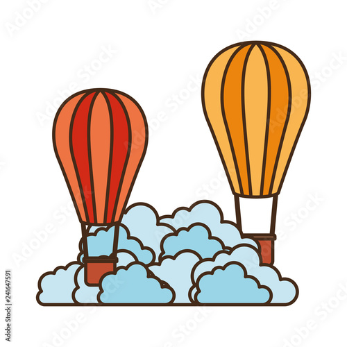 aerostatic balloons isolated icon