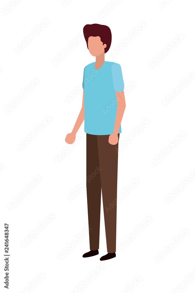 young man standing avatar character