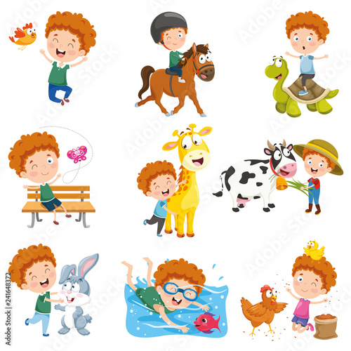 Vector Illustration Of Cartoon Character