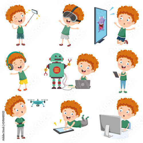 Vector Illustration Of Cartoon Character