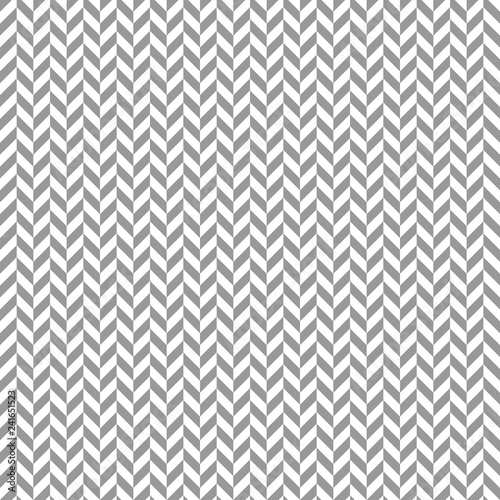 Herringbone Seamless Pattern - Classic gray and white herringbone texture photo