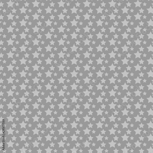 Stars Seamless Pattern - Large tinted white stars on gray background