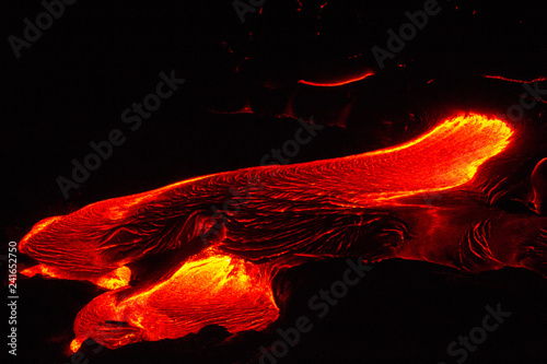 Hot Lava Flow, Kilauea Volcano