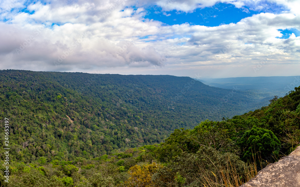 Scenic landscape with mountain forest, Khao Yai National Park, Thailand