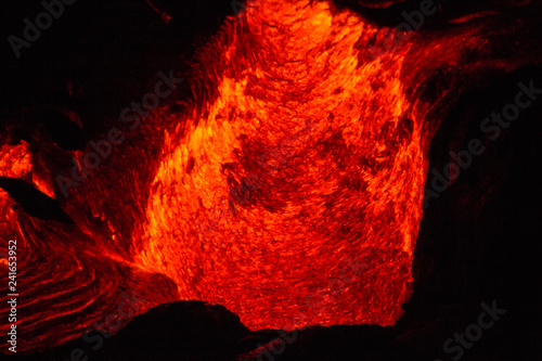 Hot Lava Flow, Kilauea Volcano