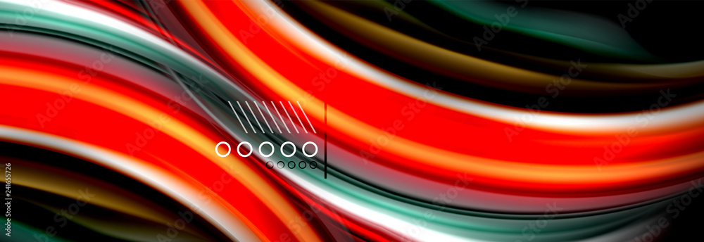 Rainbow color fluid wave lines flow poster. Wave Liquid shapes design Rainbow color fluid wave lines flow poster. Wave Liquid shapes design