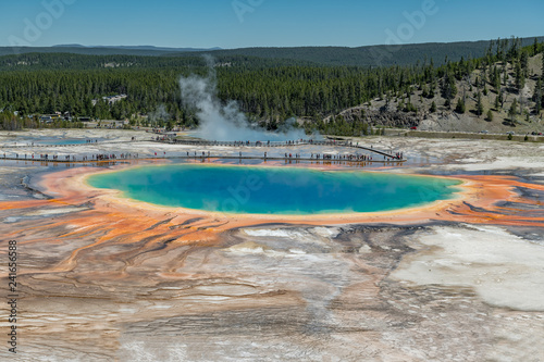 Grand Prismatic Spring. Hot springs. Yellowstone National Park. Wyoming. USA.