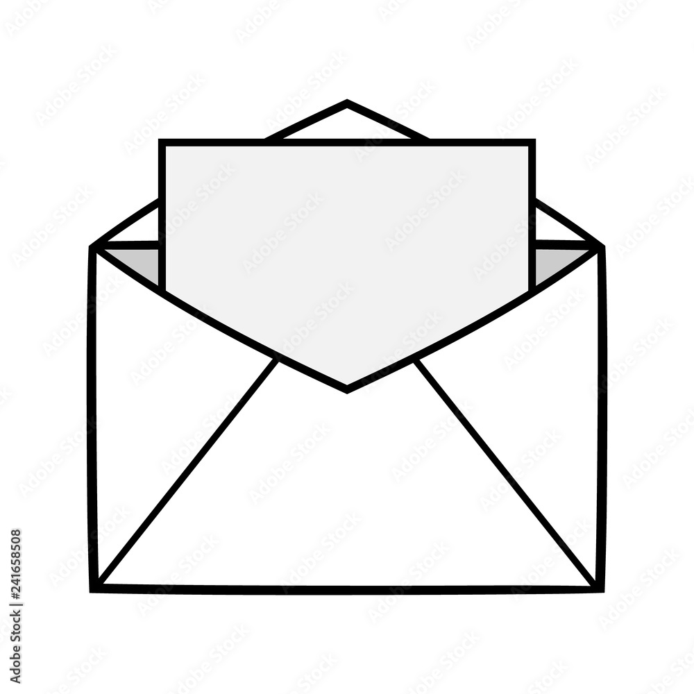 Cartoon Blank Letter and Envelope Stock Vector | Adobe Stock