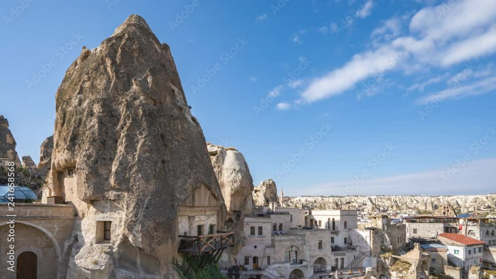 Cappadocia cave city skyline time lapse with in Goreme, Turkey Cappadocia cave city skyline time lapse with in Goreme, Turkey