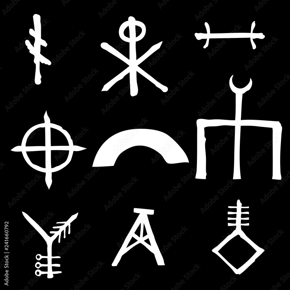 Set of Old Norse Scandinavian runes imaginary version. Runic alphabet symbols, futhark. Inspired by ancient occult symbols, vikings letters and runes. Vector. Set of Old Norse Scandinavian runes imaginary version. Runic alphabet symbols, futhark. Inspired by ancient occult symbols, vikings letters and runes. Vector.