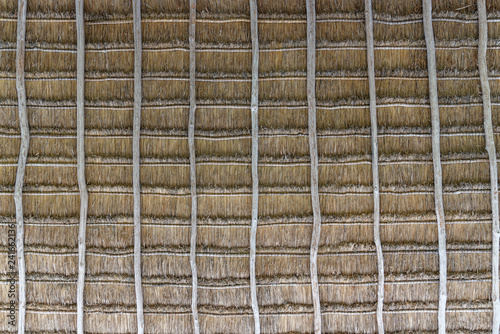 Valokuva Construction detail of a thached roof from the underside