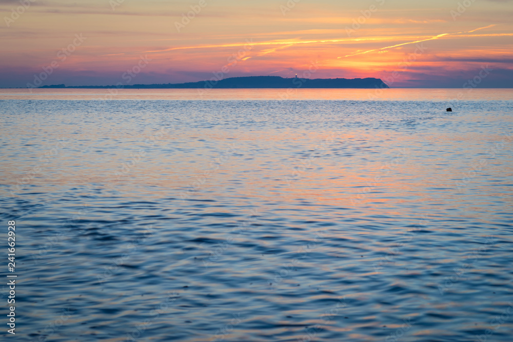 Insel Hiddensee mit Ostsee im Sonnenuntergang