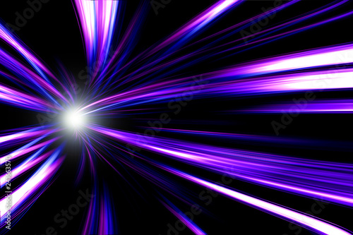 Abstract dark background with neon rays
