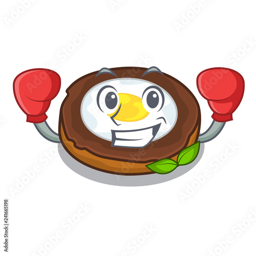 Boxing egg scotch cartoons are ready served