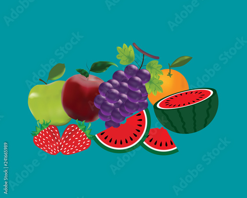 Fototapeta Naklejka Na Ścianę i Meble -  fruits and berries