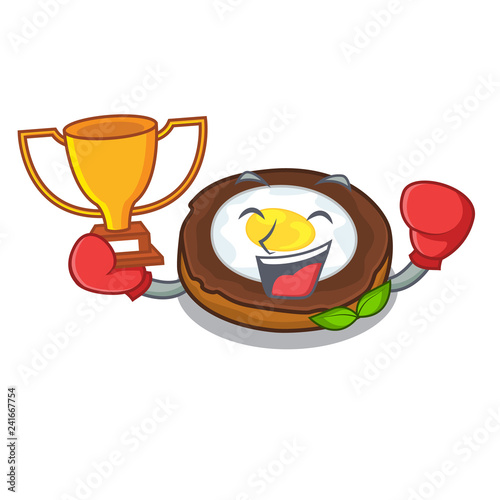 Boxing winner scotch eggs at the mascot bowl