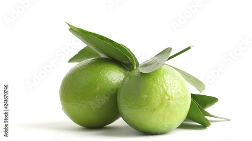 lime rotate on white background