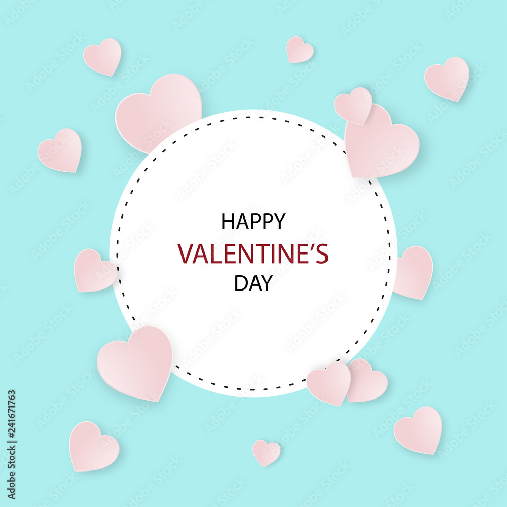Creative happy valentine's day postcard vector illustration. Creative happy valentine's day postcard vector illustration.