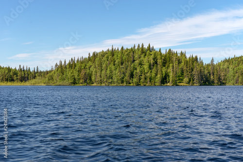 Lake Middle Perth on Solovki Island. Solovetsky archipelago, Arkhangelsk Region, Russia