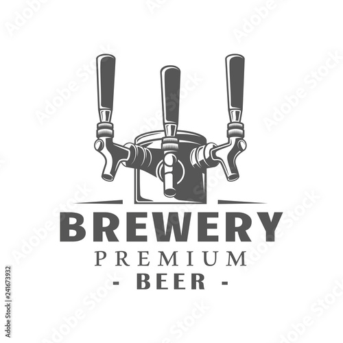Beer label isolated on white background