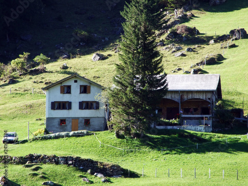 Typically picturesque alpine village, Urnerboden - Canton of Uri, Switzerland photo