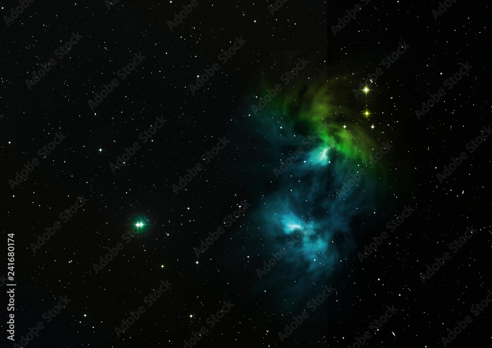 Being shone nebula. 3D rendering Being shone nebula. 3D rendering