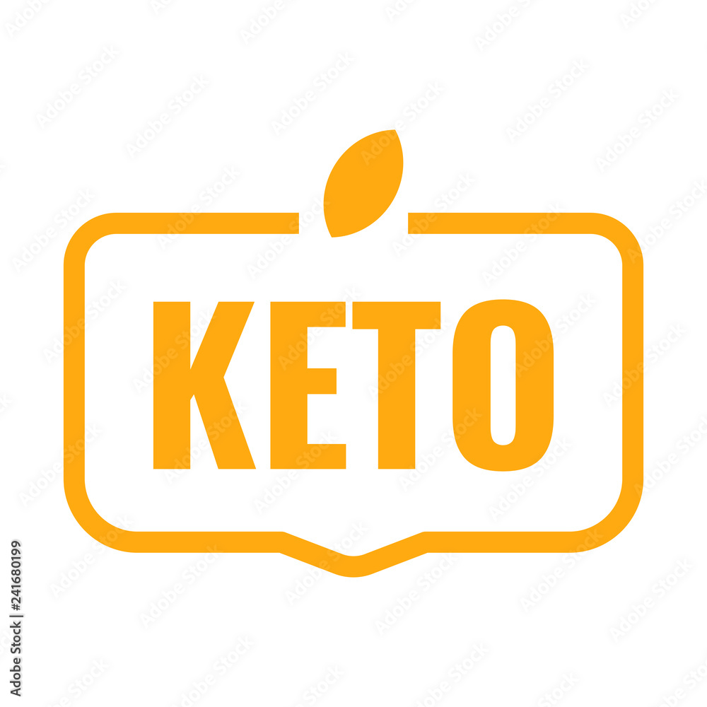Keto. Vector badge, mark, symbol illustration on white background. Keto. Vector badge, mark, symbol illustration on white background.