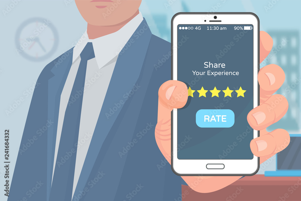 Share Experience Mobile Application Rating Vector Share Experience Mobile Application Rating Vector