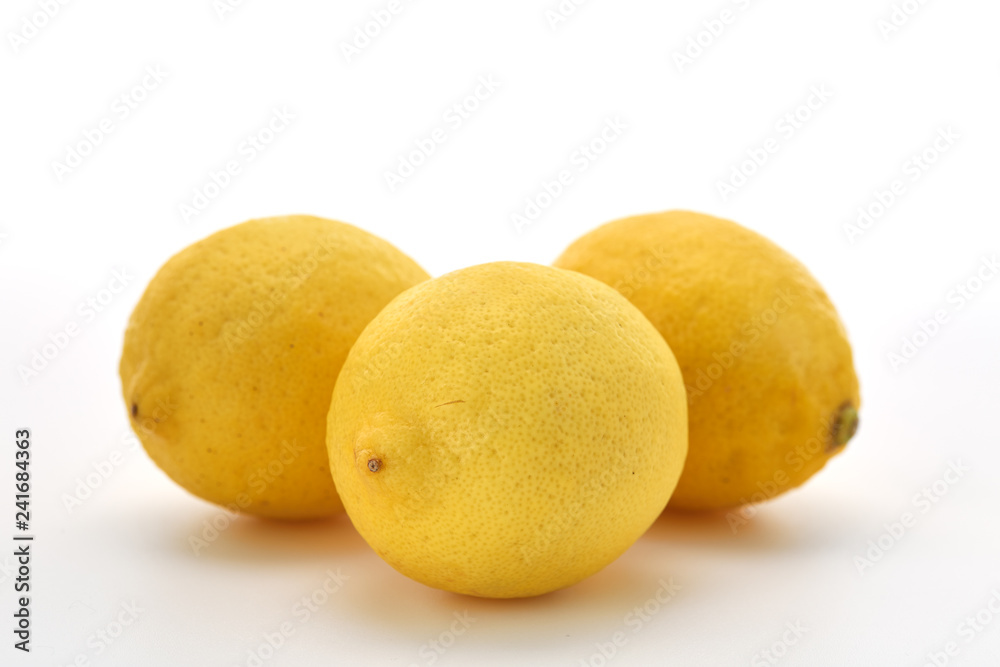 Three Lemons isolated on white Background Three Lemons isolated on white Background