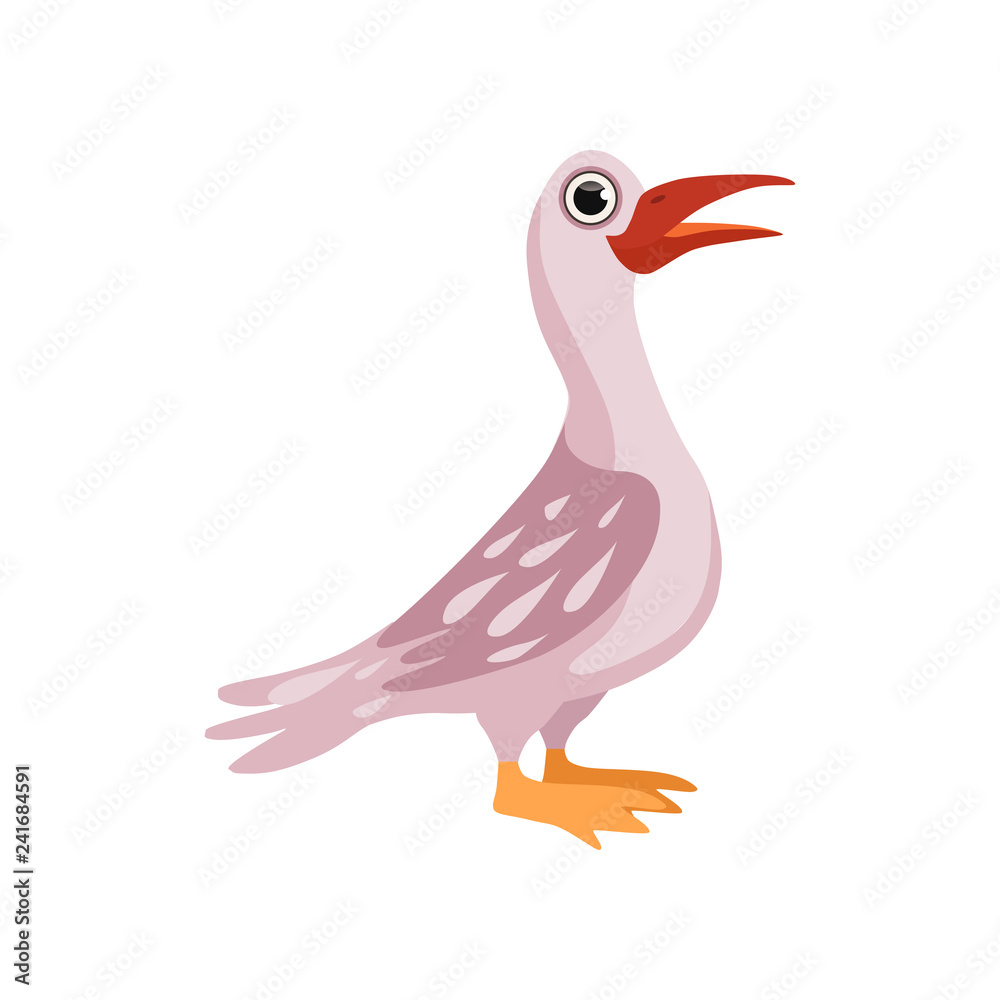 Beautiful water bird vector Illustration on a white background Beautiful water bird vector Illustration on a white background