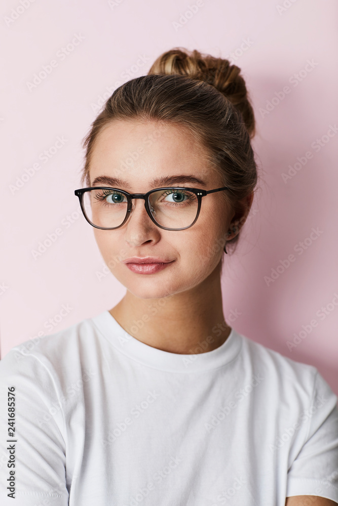 Gorgous in glasses girl portrait