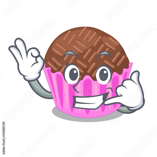 Call me brigadeiro is wrapped in a mascot