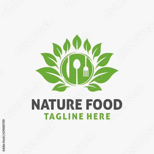Organic food logo design