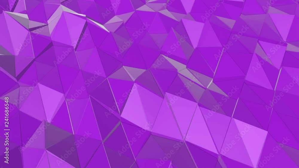 purple low poly surface is slowly deformed. abstract background. 3d rendering purple low poly surface is slowly deformed. abstract background. 3d rendering