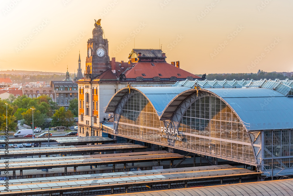 Prague Main Train Station, Hlavni nadrazi, Prague, Czech Republic - obrazy, fototapety, plakaty 