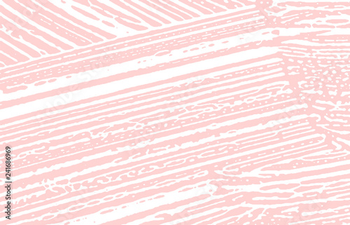 Grunge texture. Distress pink rough trace. Gracefu