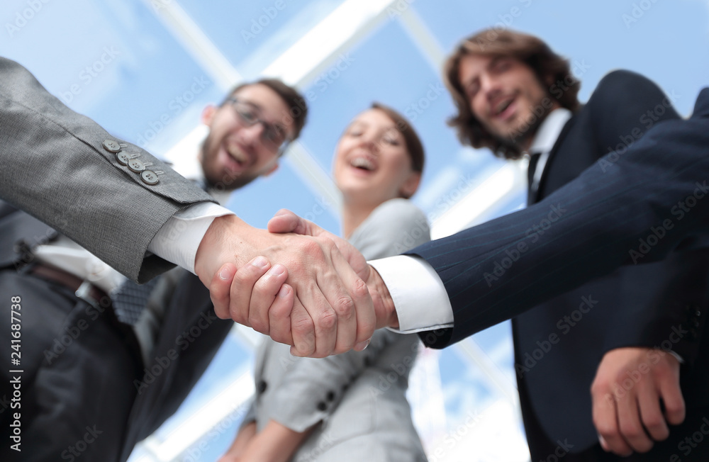 business handshake.the concept of partnership