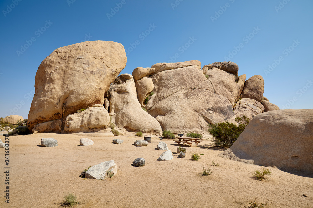 Rock formations in the Joshua Tree National Park, California, USA. Rock formations in the Joshua Tree National Park, California, USA.